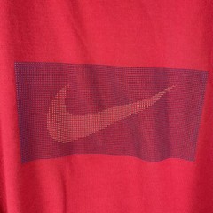 VTG Nike Shirt Mens Large Red Center Swoosh Logo Basketball Skate Cotton Retro