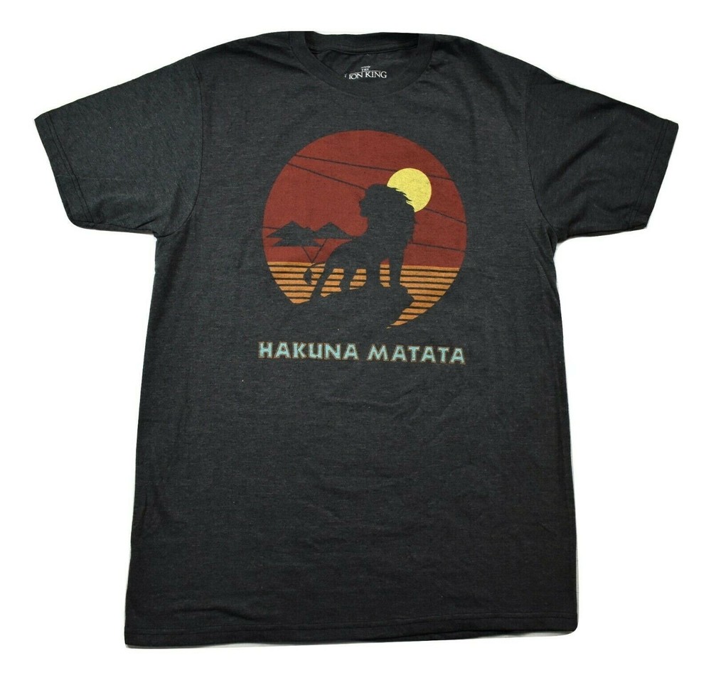 The Lion King Mens Haukuna Matata Mufasa Charcoal Heather Shirt New S-XL
