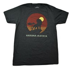 The Lion King Mens Haukuna Matata Mufasa Charcoal Heather Shirt New S-XL