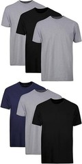 Hanes T-Shirt 6-Pack Men’s ComfortSoft TAGLESS Crewneck Short Sleeve Tee Value
