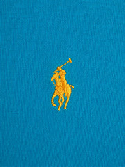 Polo Ralph Lauren Men’s Medium Blue T-Shirt Yellow Pony Logo Crew Neck