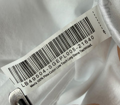 Quince Men’s White Long Sleeve 100% Pima Cotton Luxe Touch Tee Shirt Large L