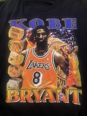 Kobe Bryant FIVE Championship Rings T-Shirt Sz 4XL Gildon Ultra Cotton