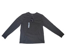 Izod Saltwater Long Sleeve Jersey Henley Shirt Size XL. Carbon Heather Gray New