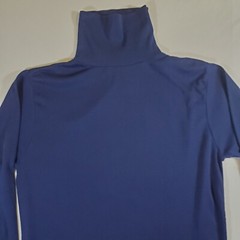 Oakton Ltd Blue Turtleneck Polycotton VTG 80s – Large Long Sleeve TShirt Shirt