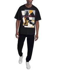 Starter E2927 Men’s Ethan Basketball Graphic T-Shirt – Black Size M