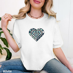 Geometric Pattern Heart Tee, Cute Valentine’s Day Shirt, Checkerboard Heart Top