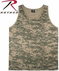 Camo and Solid Tank Tops Tactical Military Sleeveless Army Quality ROTHCO OR FOX