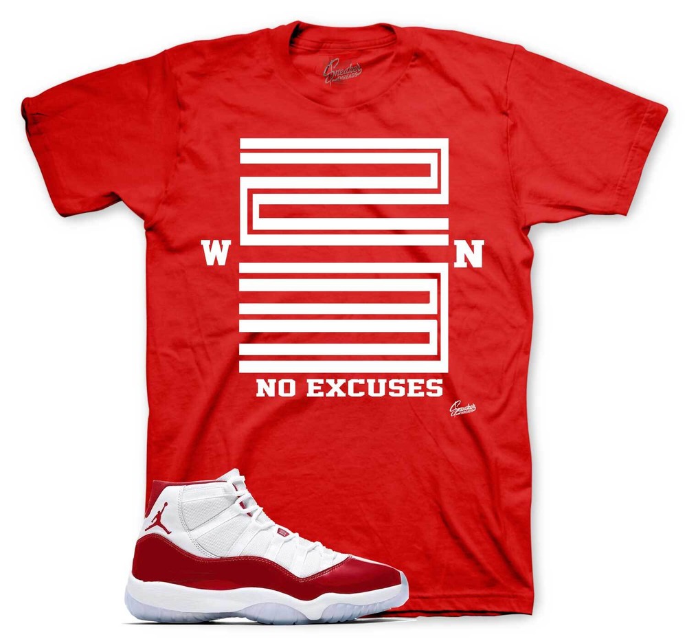 Shirt To Match Jordan 11 Cherry Varsity Red – Win 23 Sneaker Tees
