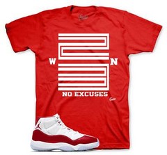 Shirt To Match Jordan 11 Cherry Varsity Red – Win 23 Sneaker Tees