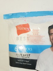 Hanes Best Men’s V-Necks Tagless Undershirt Underwear T Shirt Sz M White, 6 Pack