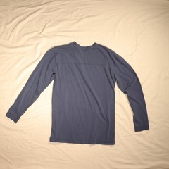 croft and barrow blue comfy cotton mens medium long sleeve t-shirt