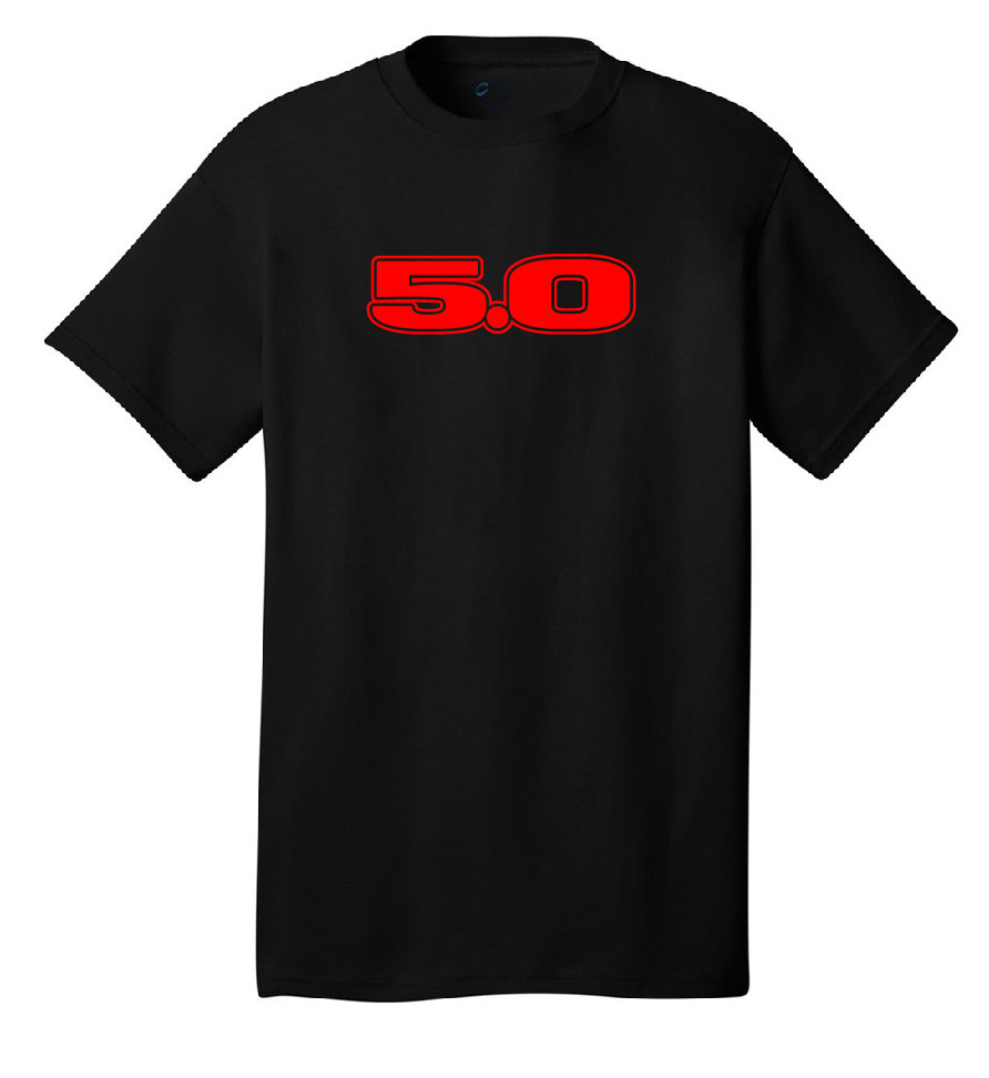 5.0 mustang t-shirt ford foxbody gt notchback 302 street racing drag muscle cars
