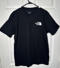 THE NORTH FACE Mens Black Shirt Short Sleeve Tee – Double Sided Logo Size M
