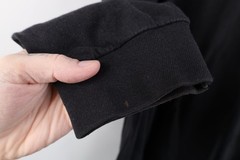 Vintage 90s Streetwear Mens XL Distressed Blank Turtleneck T-Shirt Black Cotton