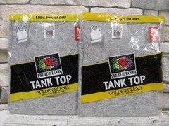Fruit Of The Loom 2 Vtg 1998 Tank Tops Mens M 38-40 Gray 50/50 Golden Blend NIP