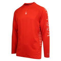 Spyder Men’s T-Shirt Red UPF30+ Rash Guard L/S (S01D)