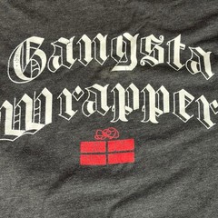 Gangsta Wrapper Christmas T-Shirt Mens 3XL Gray Holiday Time Graphic Tee Funny