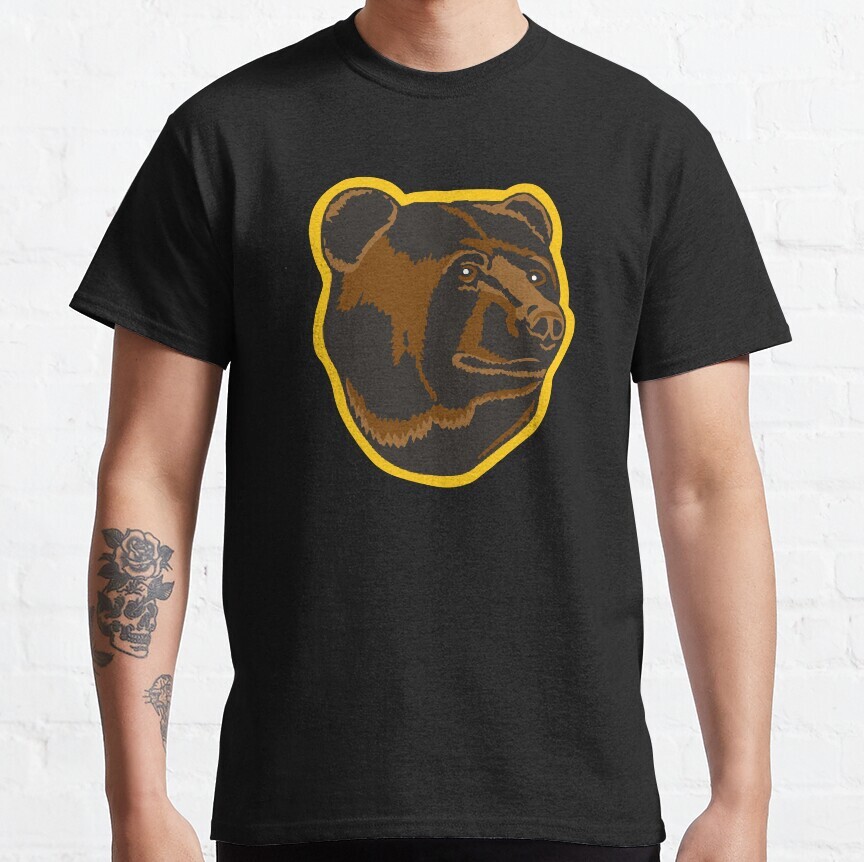 Boston Hockey Team Bruins Graphic Image T-Shirt Size S-5XL