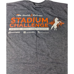 Denver Broncos Heather Gray Tri-Blend Cotton-Poly Blend T-Shirt Size Large