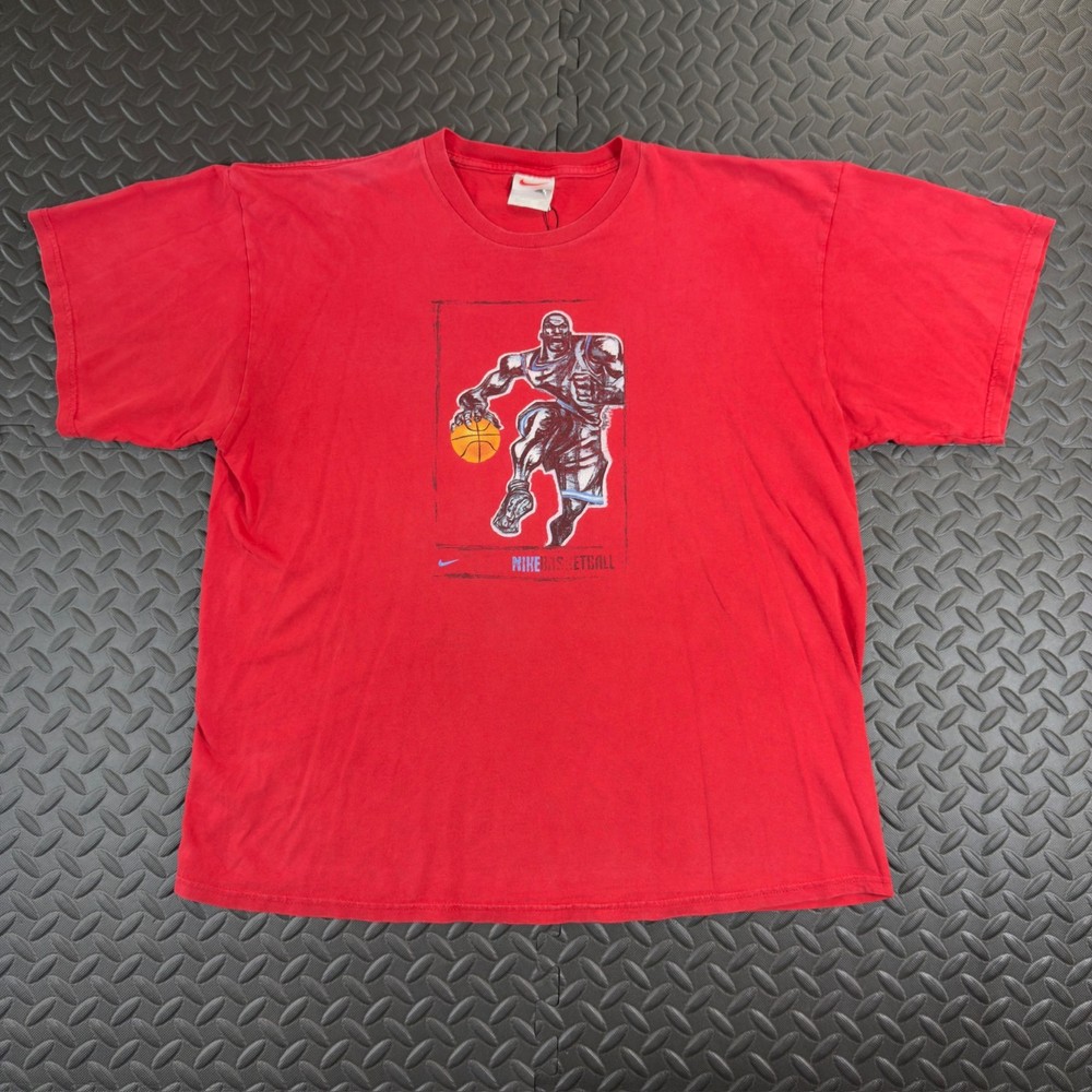 Vintage Y2K Nike Basketball Men’s XL T-Shirt Center Box Graphic Jordan Supreme