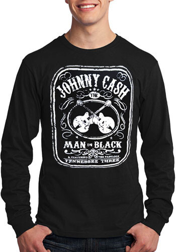 JOHNNY CASH PUNK ROCK Men’s Black Long Sleeve