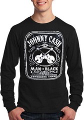 JOHNNY CASH PUNK ROCK Men’s Black Long Sleeve
