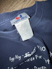 Funny Santa Meme Navy Blue T Shirt Men’s Size L