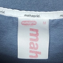 Mahagrid Men Shirt Medium Blue Gray Graphic Tee Design Studio Long Sleeve Casual