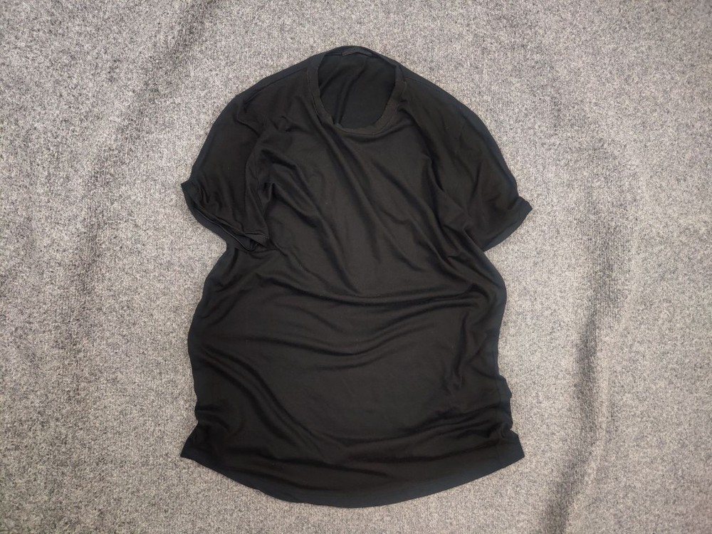 Vintage Prada Authentic All Black Tab Elastic Cotton Blend classic T-shirt Tee