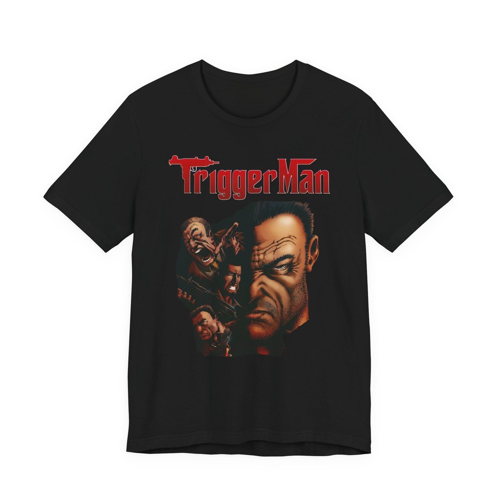 Trigger Man PS2 XBOX GC 2000s Retro Cover Art Unisex Jersey Short Sleeve Tee
