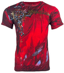 Xtreme Couture By Affliction Men’s T-Shirt Dark Doman Biker Red Tattoo S-5XL