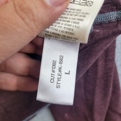 Agave Denim Shirt Mens L Purple V-Neck Long Sleeve Contrasting Trim Made In USA