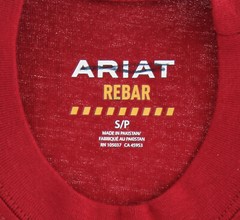 Ariat Men’s Graphic T-Shirt Rebar Cotton Strong Blended, Short Sleeve Pre-Wash