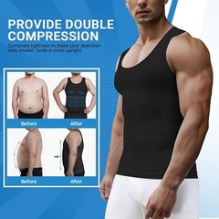 Shaperluv For Men Body Shaper Vest Compression Shirt Tank Fajas camisa de hombre