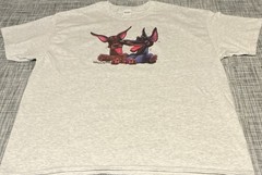 Doberman Pinschers T-shirt Mens Gray Short Sleeve Cotton Blend Size XL New