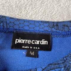 Vintage Pierre Cardin Shirt Mens Medium Blue Floral Print Made USA Graphic Tee