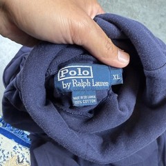 Vintage Polo Ralph Lauren T Shirt Mens XL Blue Turtle Neck Long Sleeve Preowned
