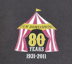 ULM Homecoming 2011 Shirt Mens M Black Uni Louisiana Monroe Circus 80 Years