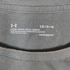 Under Armour T-Shirt Mens Large Black Project Rock Iron Paradise Graphic Cotton