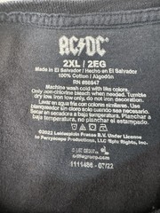 Sz 2XL AC/DC T Shirt For Those About To Rock Band Black 2012 Concert Tour Merch