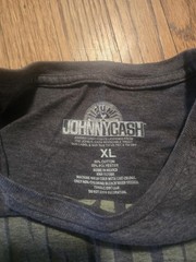 Johnny Cash Folsom Prison Sun Record Co Men’s XL Gray T-Shirt Distressed Graphic