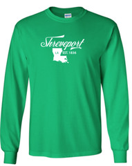 Shreveport Louisiana State T-Shirt Long Sleeve Graphic Tee Unisex apparel Design