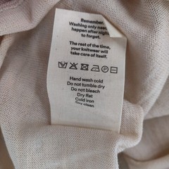 Sheep Inc Ultra-Fine Merino Wool Knit T-Shirt Mens Large Beige Short Sleeve