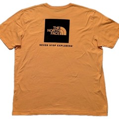 The NORTH FACE Men’s XXL Standard Fit Logo “Never Stop Exploring” Yellow Tshirt