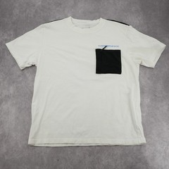 The North Face Pocket T Shirt Men’s Large White Black Patch Pocket Casual Tee