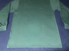 Vintage Hanes Activewear Green Turtleneck Shirt USA Made XL 100% Cotton