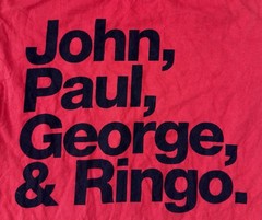 Official 2005 The Beatles -John Paul George & Ringo- Rockstars Red Shirt SMALL