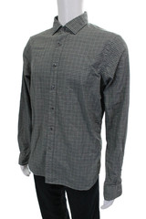 The Men’s Store at Bloomingdale’s Mens ButtonUp Check Cotton Shirt Green Size M