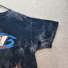 Racing 01 Shirt Mens XL Black Bleach Tie Dye Sponsors Graphic Dirt Track Tee